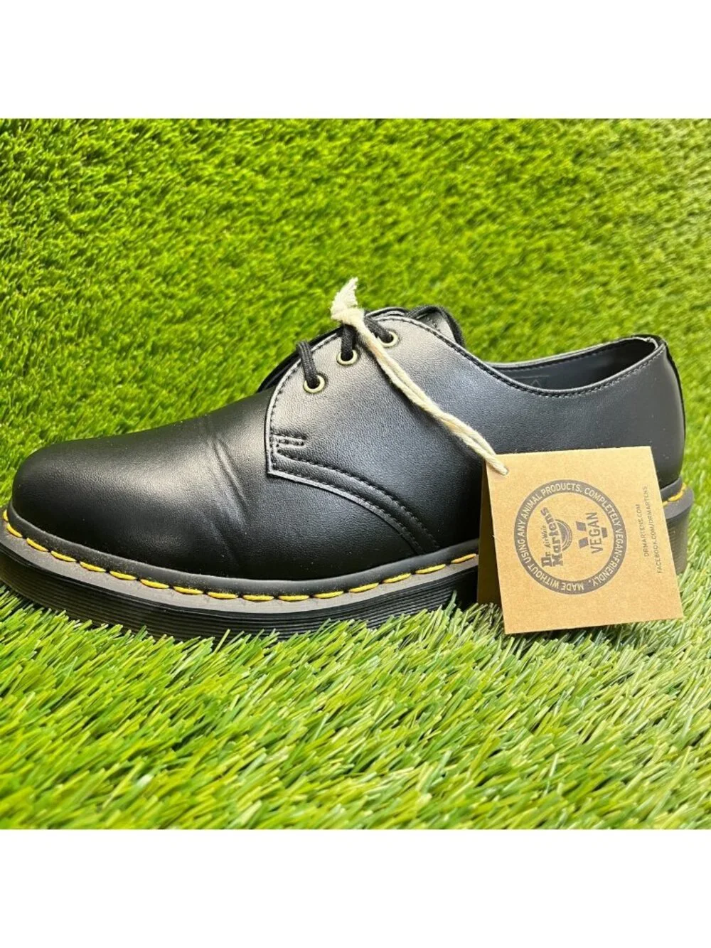 Dr. Martens Vegan 1461 Mens Size 7 Black Casual Leather Lace Up Oxford Shoes